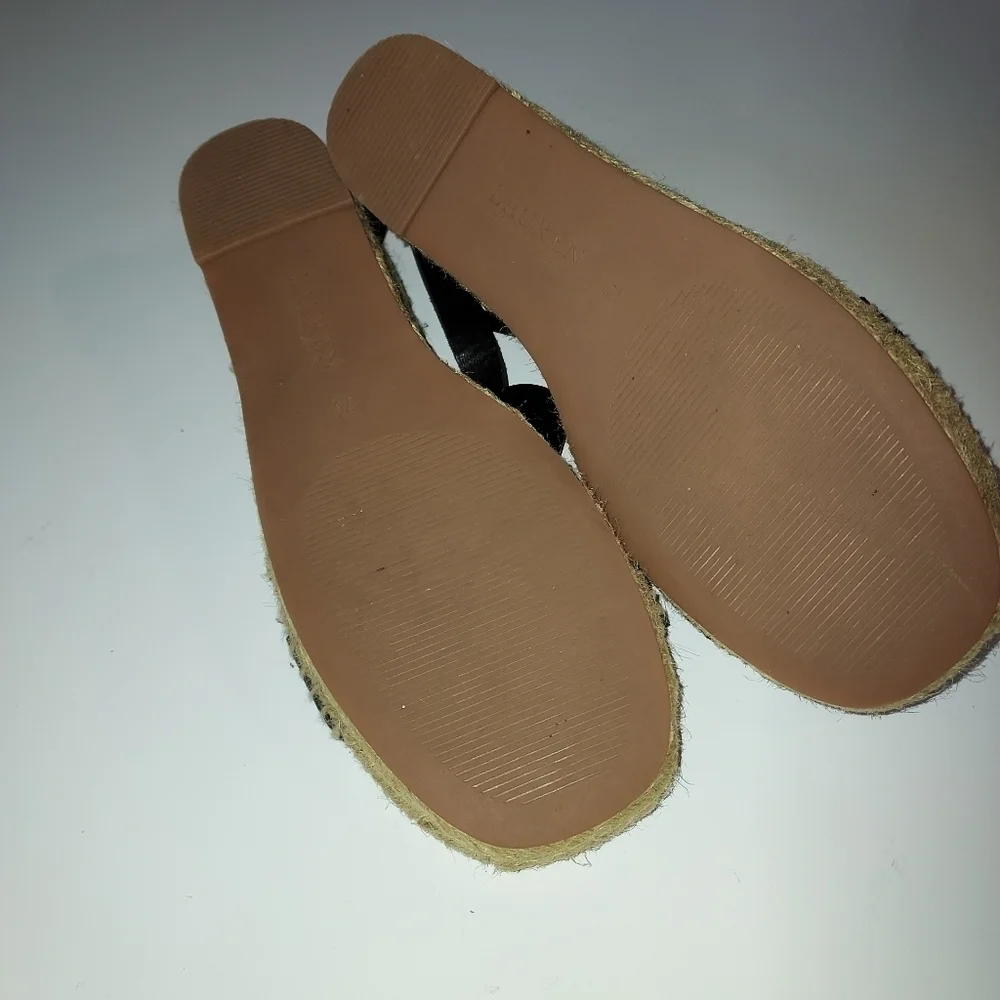 LAUREN by Ralph Lauren Bena Leather Espadrille Sandals